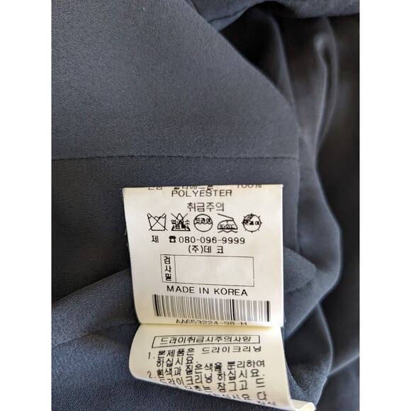 Ana Capri Size Medium Shift Dress Black Tiered Ruffle Silk Side Zip Sleeveless - Picture 10 of 11